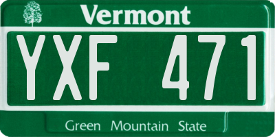 VT license plate YXF471