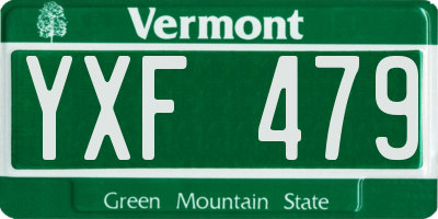 VT license plate YXF479
