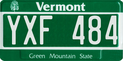 VT license plate YXF484