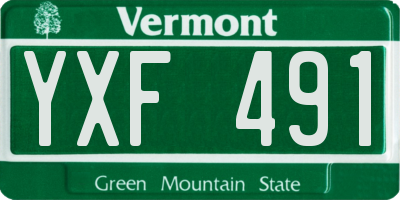 VT license plate YXF491