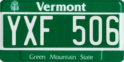 VT license plate YXF506