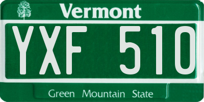 VT license plate YXF510