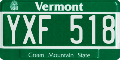 VT license plate YXF518