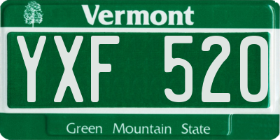 VT license plate YXF520