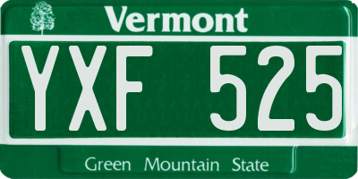 VT license plate YXF525