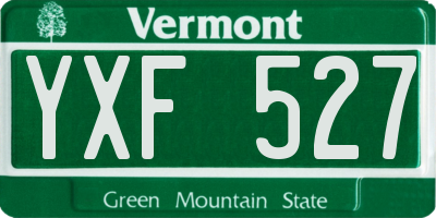 VT license plate YXF527
