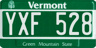 VT license plate YXF528