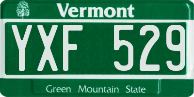 VT license plate YXF529