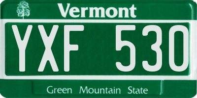 VT license plate YXF530