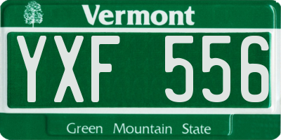 VT license plate YXF556