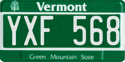 VT license plate YXF568