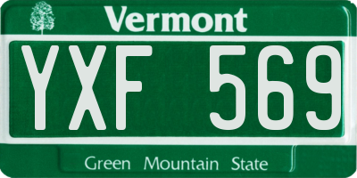 VT license plate YXF569