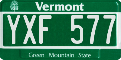 VT license plate YXF577
