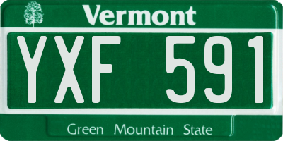 VT license plate YXF591