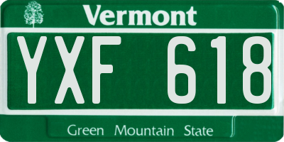 VT license plate YXF618