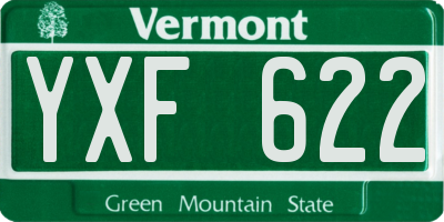 VT license plate YXF622