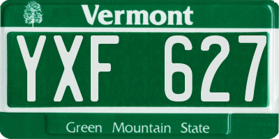 VT license plate YXF627