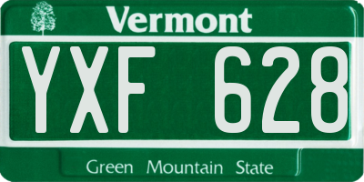 VT license plate YXF628