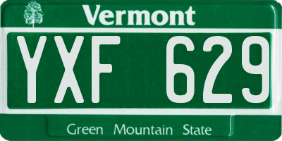 VT license plate YXF629