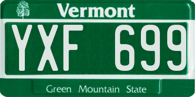 VT license plate YXF699
