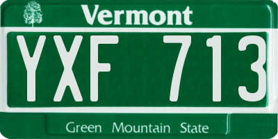 VT license plate YXF713
