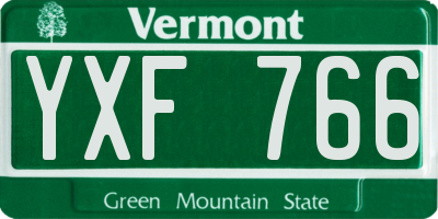 VT license plate YXF766