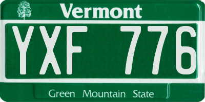 VT license plate YXF776