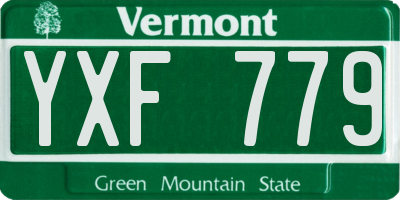 VT license plate YXF779