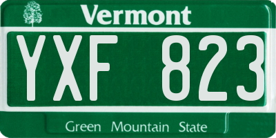 VT license plate YXF823