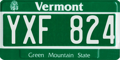 VT license plate YXF824