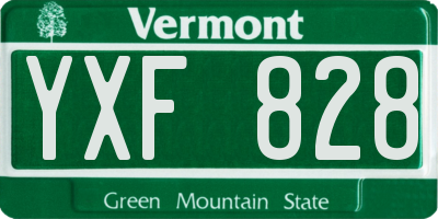 VT license plate YXF828