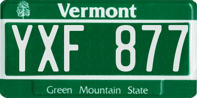 VT license plate YXF877