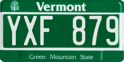 VT license plate YXF879