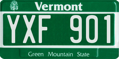 VT license plate YXF901