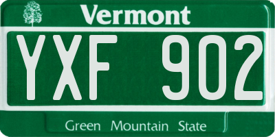 VT license plate YXF902