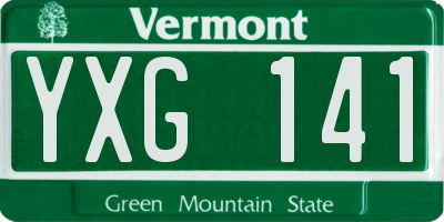 VT license plate YXG141