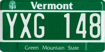VT license plate YXG148