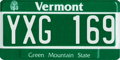 VT license plate YXG169