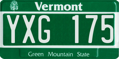 VT license plate YXG175
