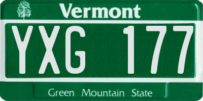 VT license plate YXG177