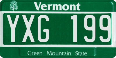 VT license plate YXG199