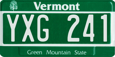 VT license plate YXG241