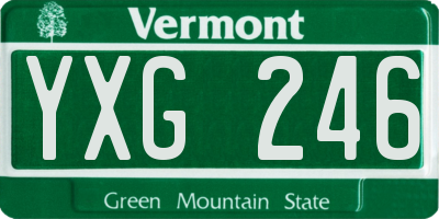 VT license plate YXG246