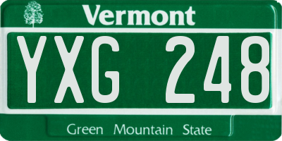 VT license plate YXG248