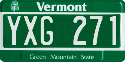 VT license plate YXG271