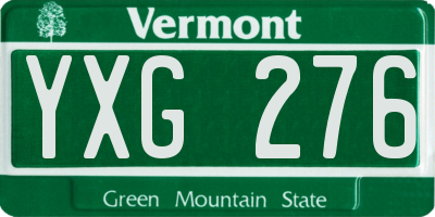 VT license plate YXG276