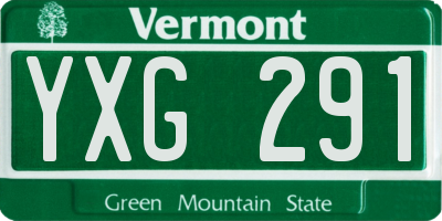 VT license plate YXG291