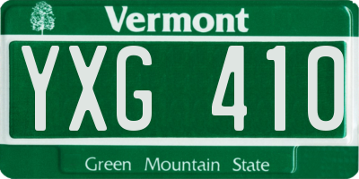VT license plate YXG410