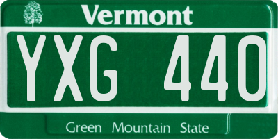 VT license plate YXG440