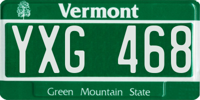 VT license plate YXG468